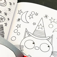 Rachel Ellen Sticker Scene Halloween Colouring Book