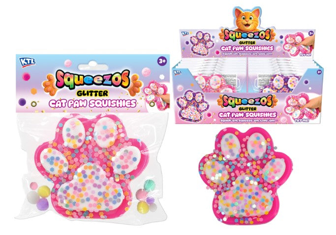 Large Cats Paw with Glitter and Bobbles
