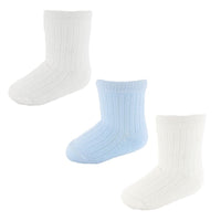 Soft Touch Three Pack Socks Blue
