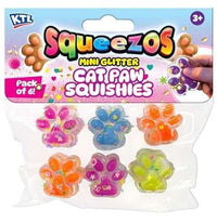 Mini Glitter Cats Paw Squishies pack of 6