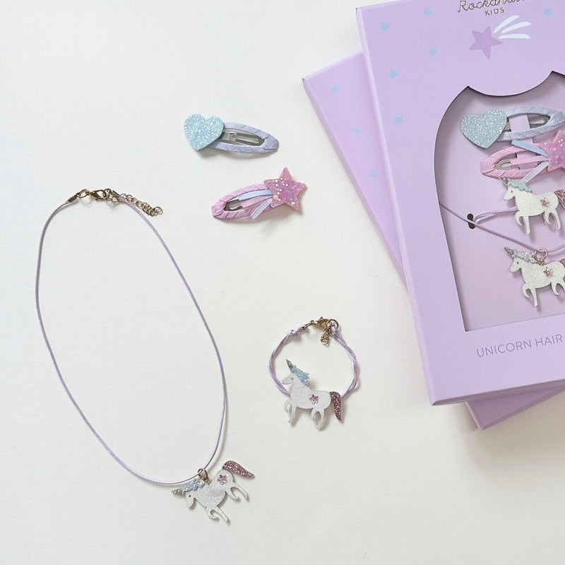 Unicorn Hair and Jewellery Gift Set