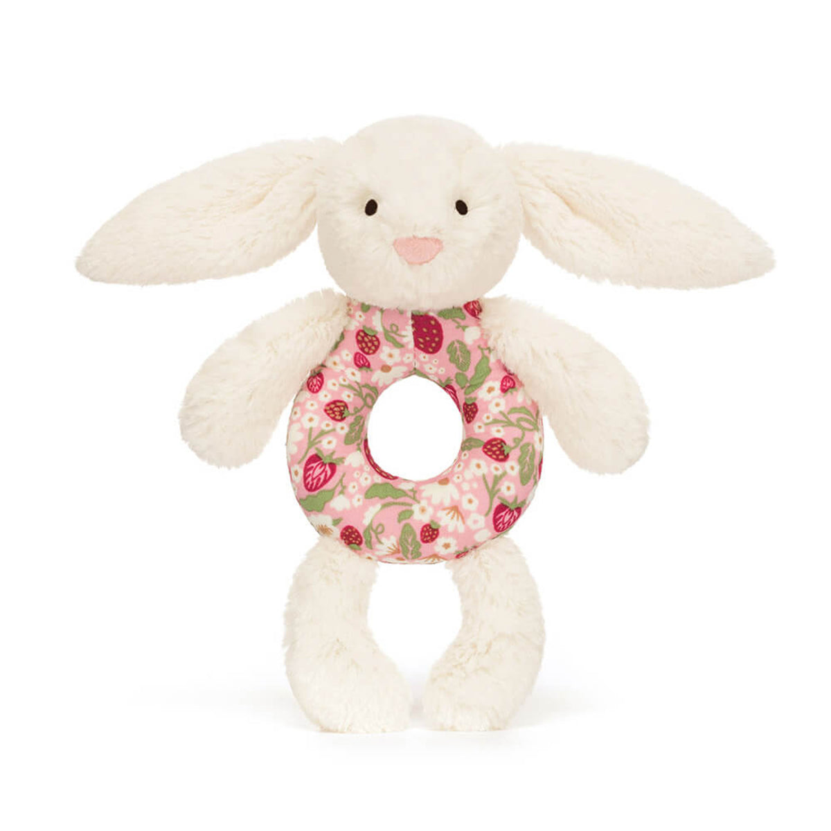 Jellycat Blossom Cream Bunny Berry Ring Rattle