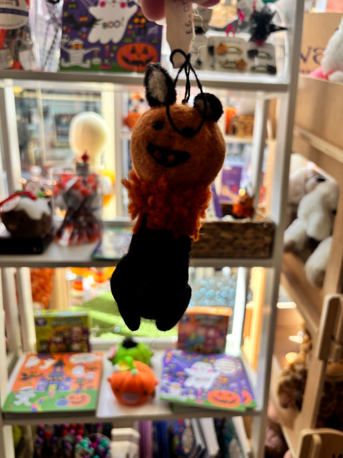 Halloween Pumpkin Cat Decoration