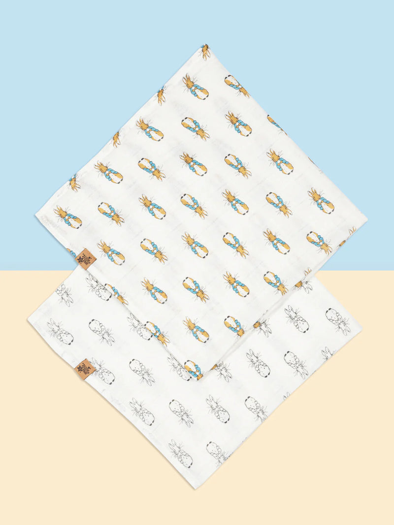 Peter Rabbit Neutral Muslin Cloths