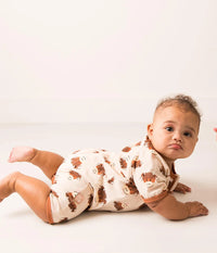 Neutral Highland Cow Summer Romper