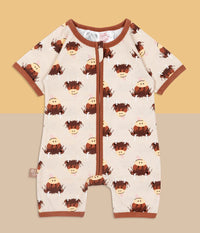 Neutral Highland Cow Summer Romper