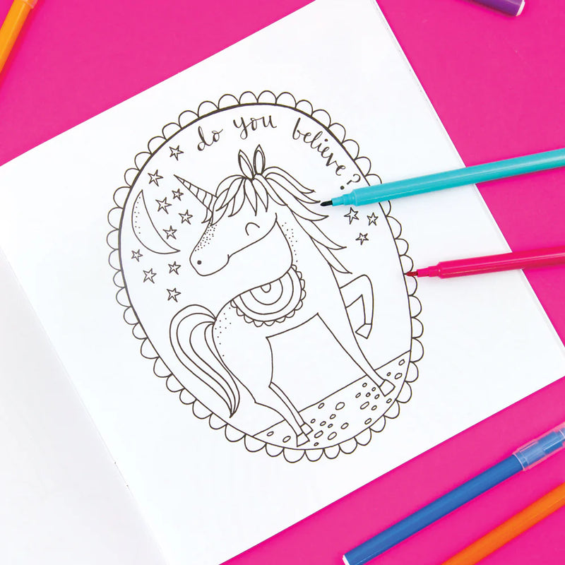 Rachel Ellen Unicorns and Rainbows Colouring Book