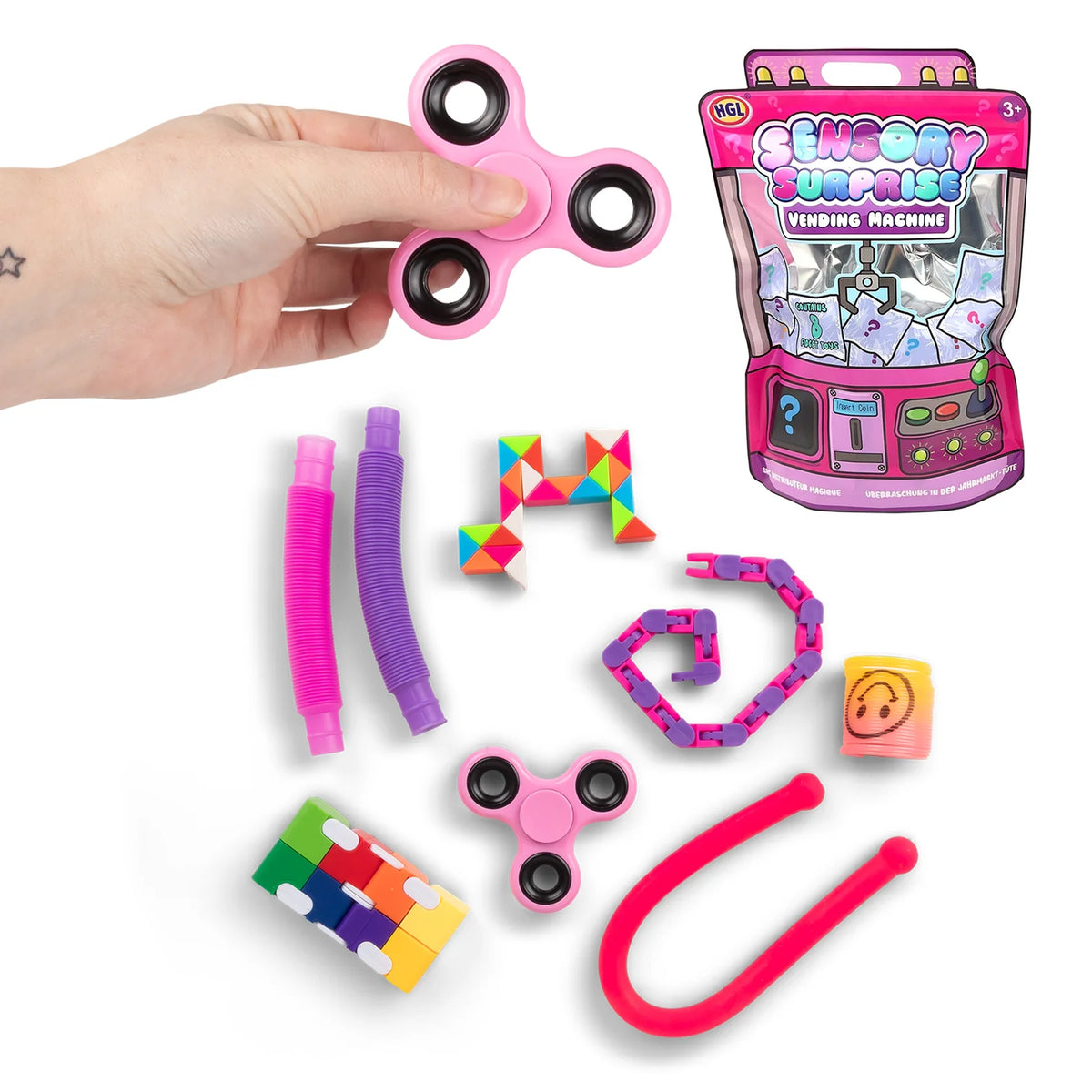 Sensory Surpise Vending Machine Blind Bag Pink