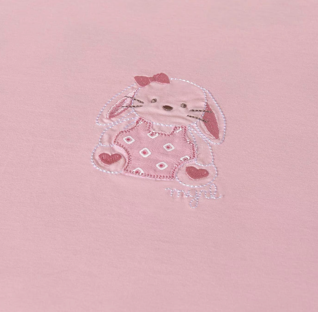 Mayoral Baby Pink Embroidered Bunny Blanket
