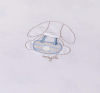 Mayoral Baby Blue Embroidered Bunny Blanket