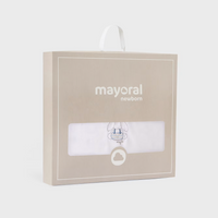 Mayoral Baby Blue Embroidered Bunny Blanket