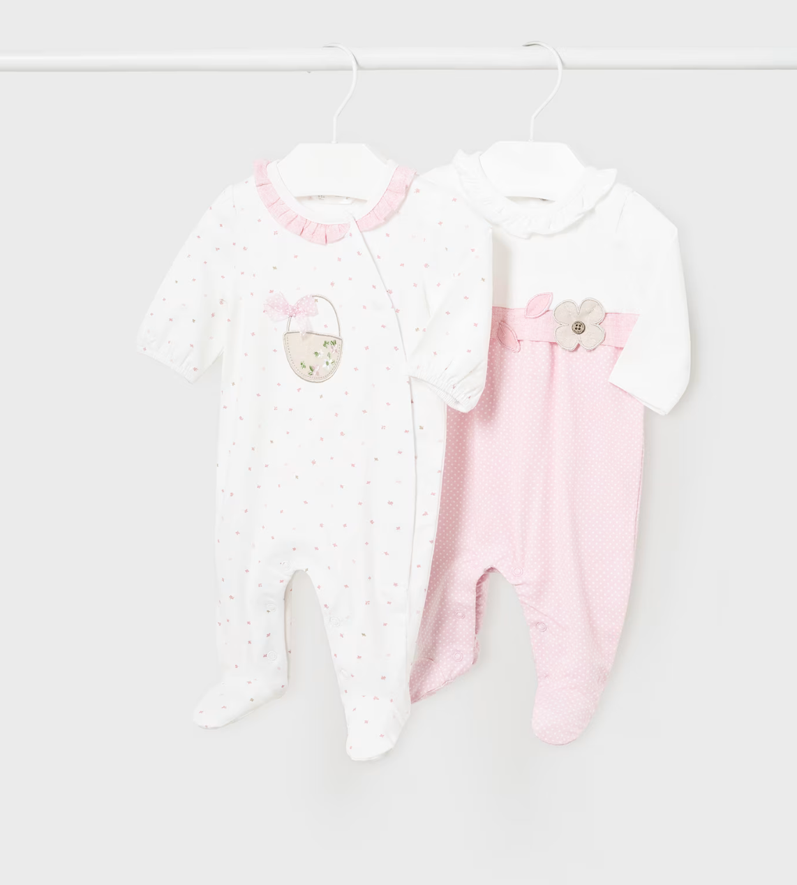 Mayoral Sleepsuits Pink Picnic Basket/Pink Flower Sleepsuits