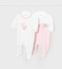 Mayoral Sleepsuits Pink Picnic Basket/Pink Flower Sleepsuits