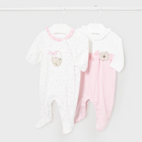 Mayoral Sleepsuits Pink Picnic Basket/Pink Flower Sleepsuits