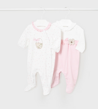 Mayoral Sleepsuits Pink Picnic Basket/Pink Flower Sleepsuits