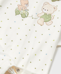 Mayoral Sleepsuits Cream/Green Bear