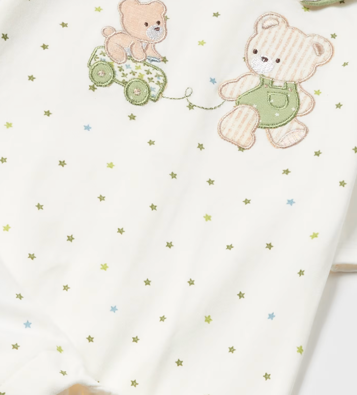 Mayoral Sleepsuits Cream/Green Bear