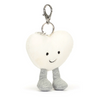 Amuseable Cream Heart Bag Charm