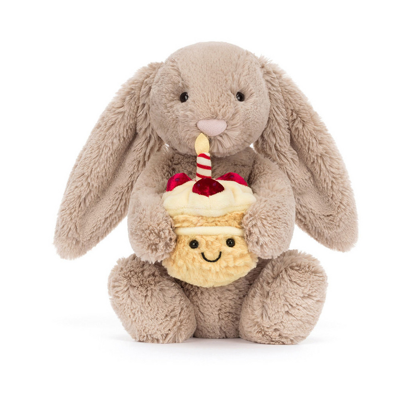 Bashful Beige Bunny Birthday Cake - max 1 per customer