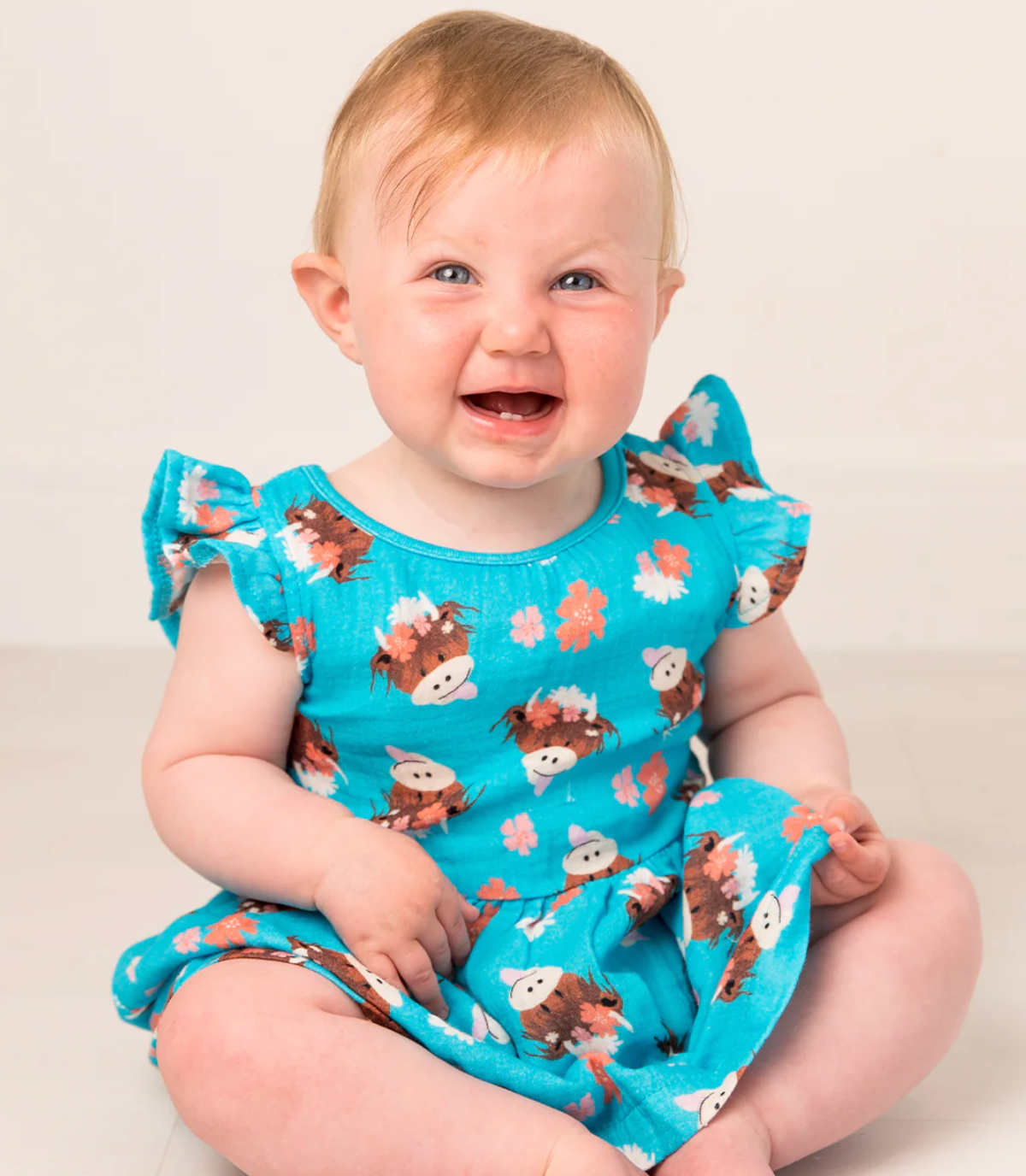 Bonnie Highland Cow Summer Dress
