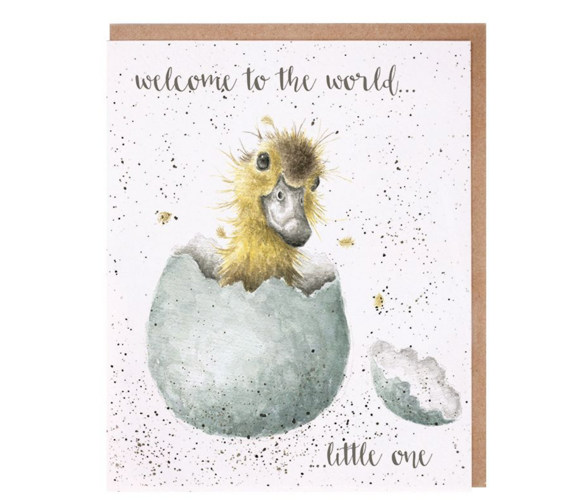 Wrendale Welcome to the world Little One Duck Card