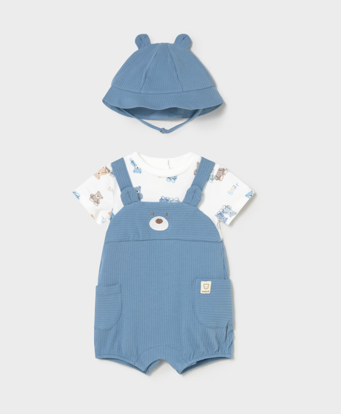Mayoral Blue Teddy Bear Romper