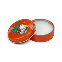 Christmas Snoopy and Woodstock Lip Balm in a Tin.