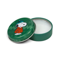 Christmas Snoopy and Woodstock Lip Balm in a Tin.