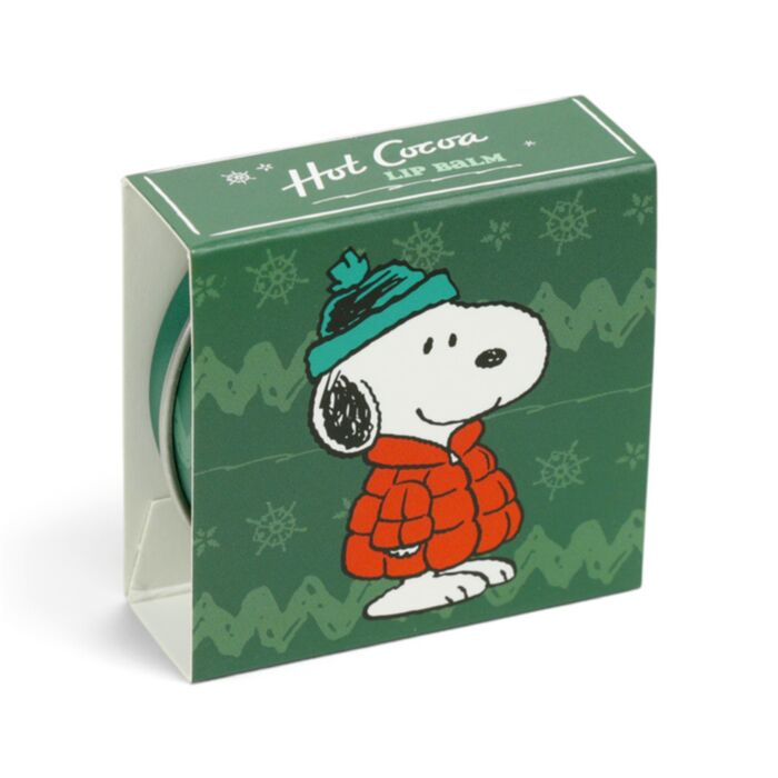 Christmas Snoopy and Woodstock Lip Balm in a Tin.