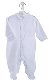 Dandelion Rocking Horse White Velour Sleepsuit