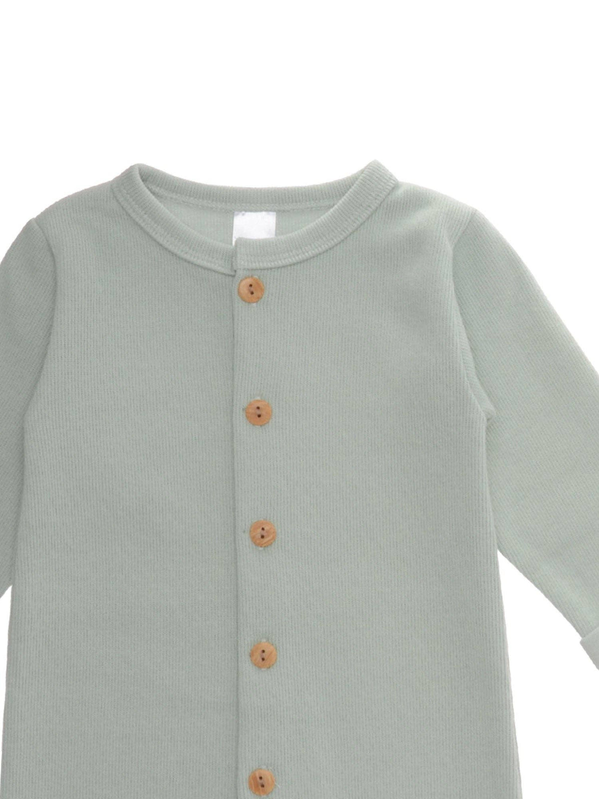 Rib-knit Romper in reed