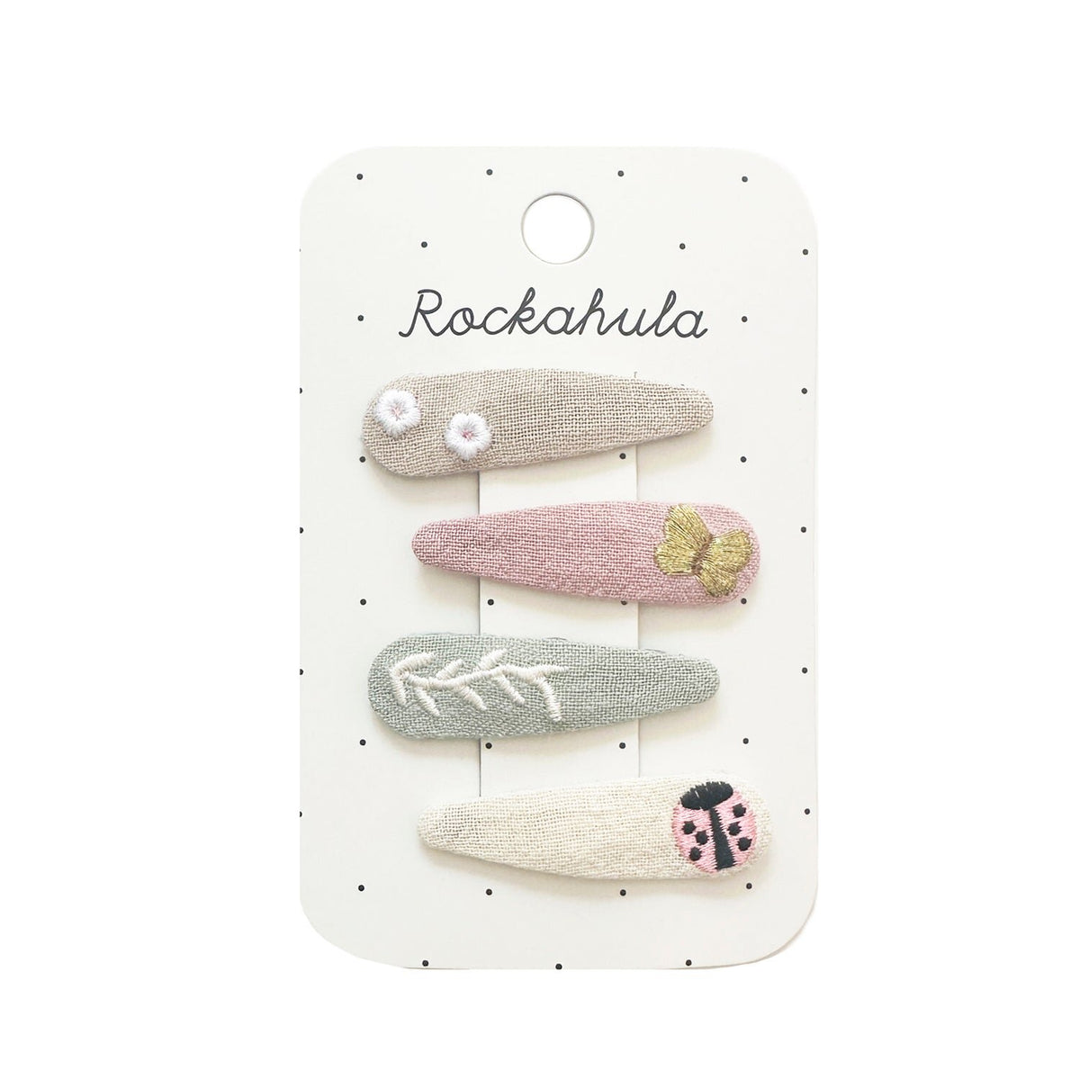 Country Garden Embroidered Clips