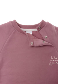 Set with sweatshirt in rosewood and "to the moon" leggings