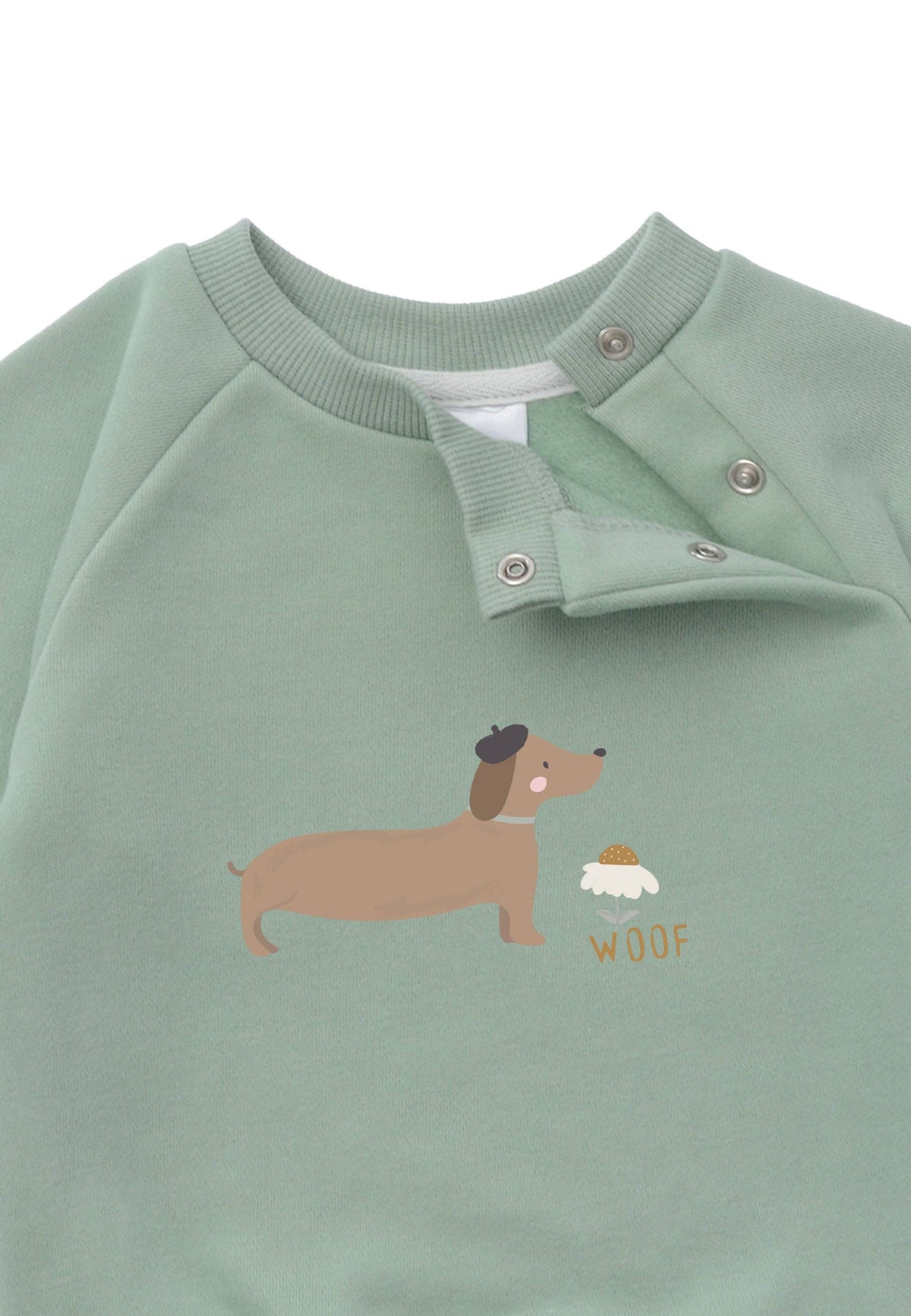 Sweatshirt in reed with "Dachshund" print