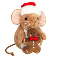 Christmas Mouse with Gingerbread Man 11 cm Plush Toy Stuffed Animal