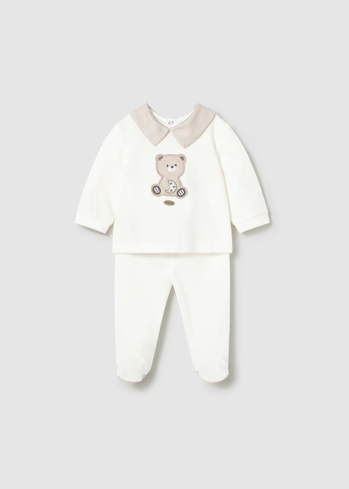 Mayoral Cream Bear Two Piece Set