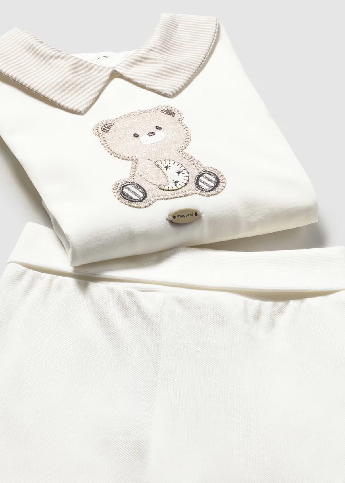 Mayoral Cream Bear Two Piece Set