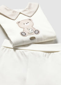 Mayoral Cream Bear Two Piece Set