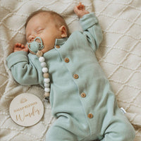 Rib-knit Romper in reed