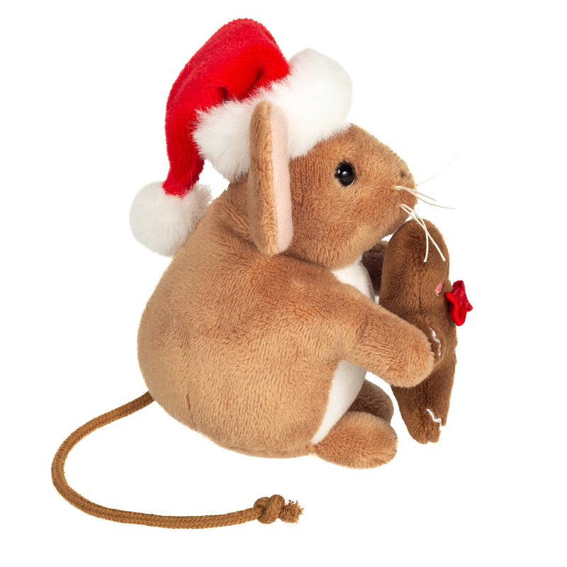 Christmas Mouse with Gingerbread Man 11 cm Plush Toy Stuffed Animal