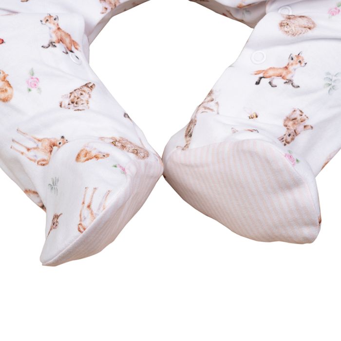 Little Forest Woodland Animal Patterned Babygrow