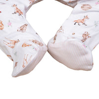 Little Forest Woodland Animal Patterned Babygrow