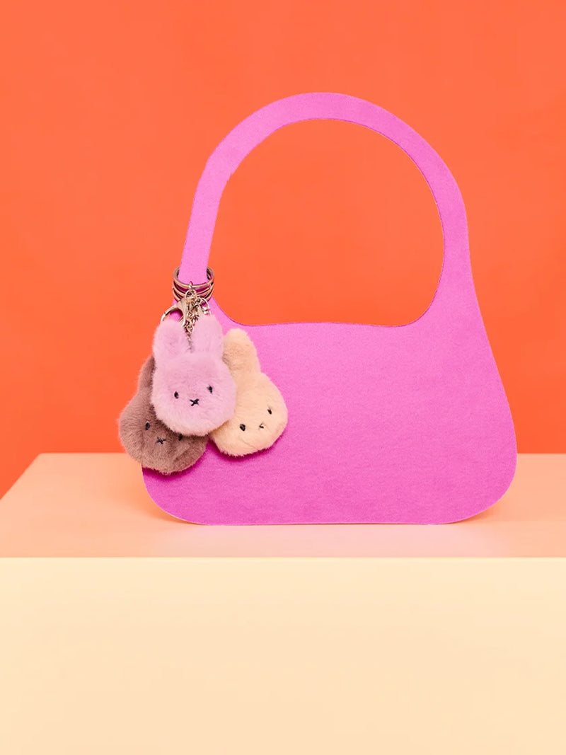 Miffy Eco Fuzzy Beige Keychain