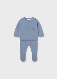 Mayoral Knitted Blue Elephant Set