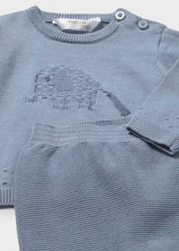 Mayoral Knitted Blue Elephant Set