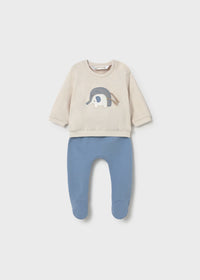 Mayoral Beige/Blue Elephant Set