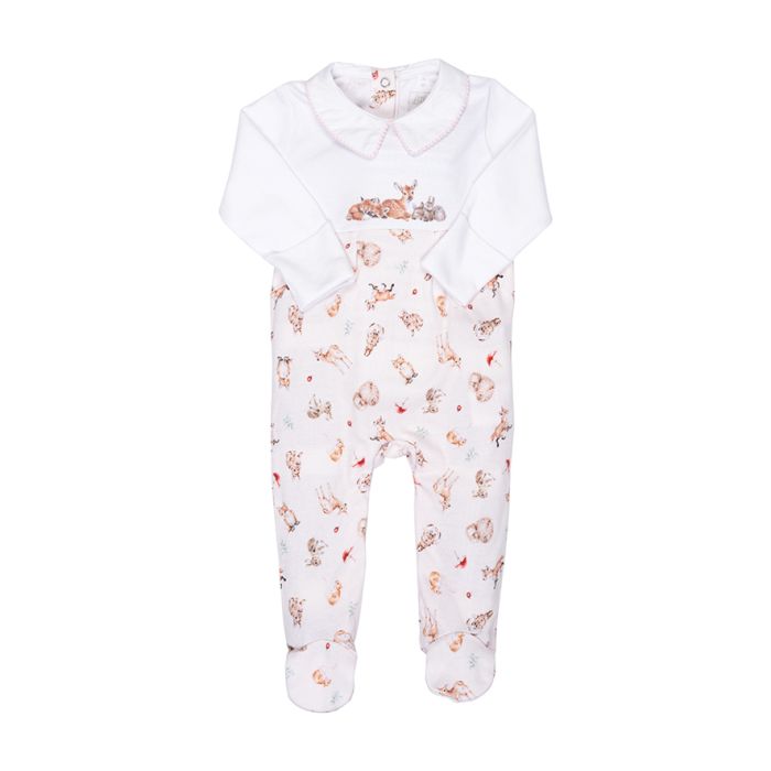 Little Forest Woodland Animal Printed Babygrow