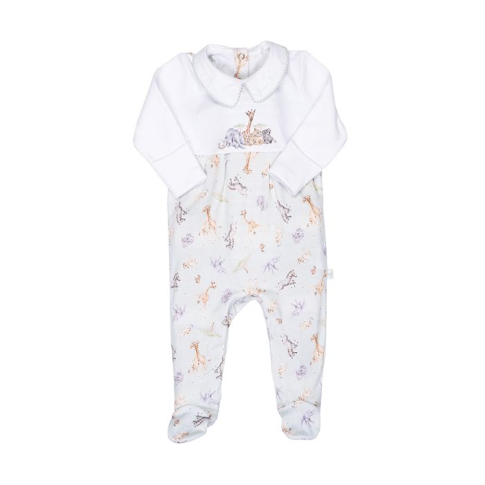 Little Savannah Animal Printed Babygrow