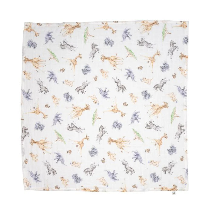 Little Savannah Animal Muslin Gift Set
