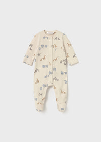 Mayoral Blue/Cream Safari Sleepsuits